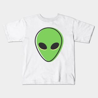 Retro minimal alien Sci Fi Kids T-Shirt